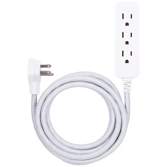8 ft 3-Outlet Surge Protector Extension Cord